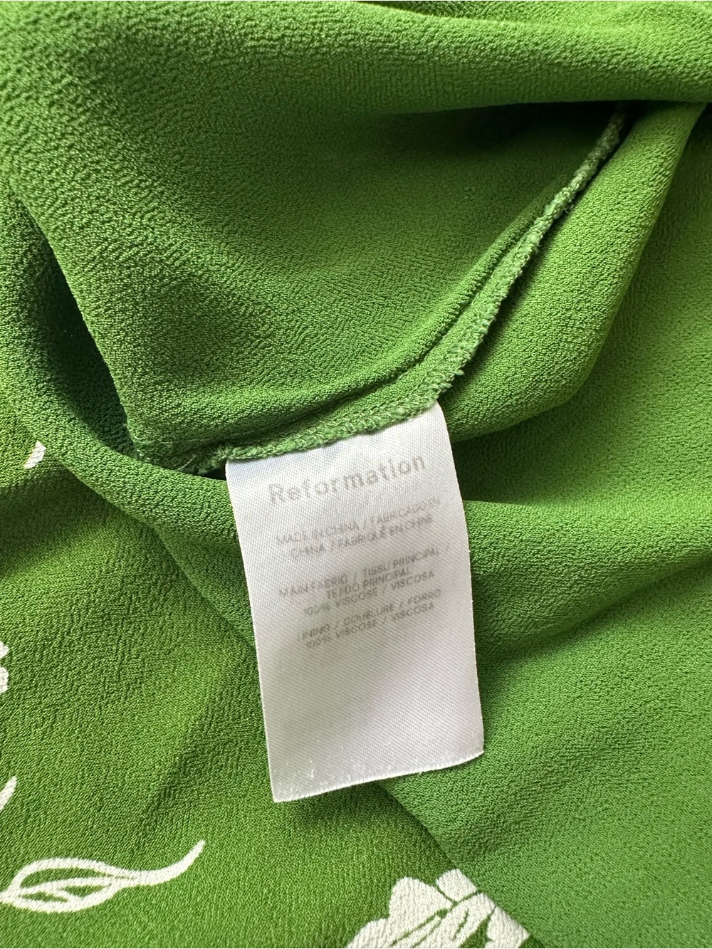REFORMATION TWILIGHT DRESS GREEN size 2 - Picture 9 of 16